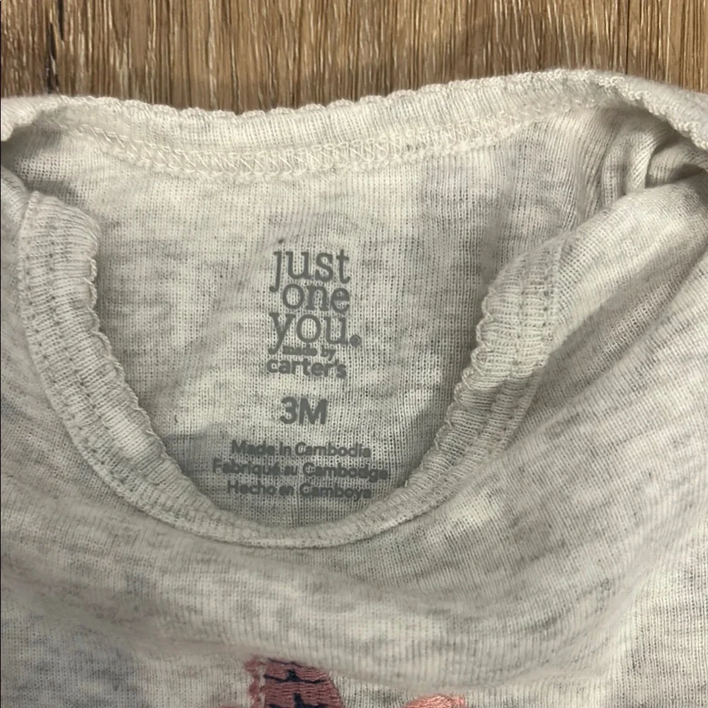 Carter’s Gray Onesie with Seahorse Embroidery